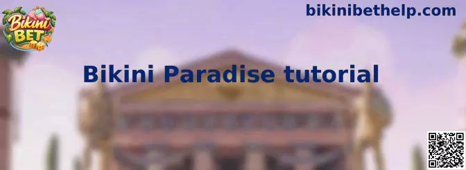 Bikini Paradise tutorial com elementos de praia e personagens surfistas
